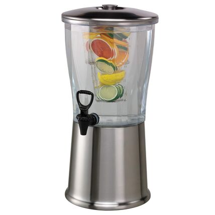 Clear beverage dispenser with spigot for self-serve drinks — event rental serving Yakima, Ellensburg and the Tri-Cities, Washington