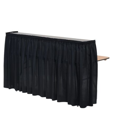 8 foot rectangle bar with black skirting — party and wedding rental in Chelan, Leavenworth and the Wenatchee Valley, Washington