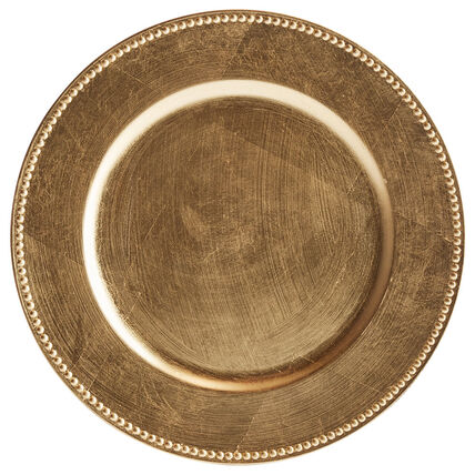 Gold 13 inch charger plate rental — event rental serving Yakima, Ellensburg and the Tri-Cities, Washington