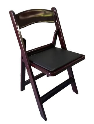 Mahogany resin folding chair rental — event rental serving Yakima, Ellensburg and the Tri-Cities, Washington
